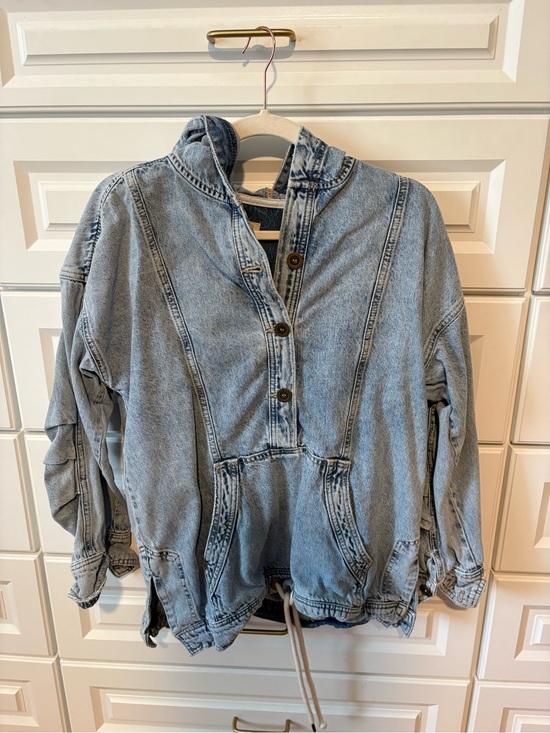 Pilcro Tops - Pilcro Light Blue Denim Hoodie Jacket